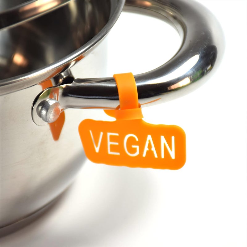 Name-Me ARG Vegan Food Labels. Organization and Decor Accessories. Pack of 2 Kitchen Tags to Identify and Distinguish Different Types of Food. - Image 5